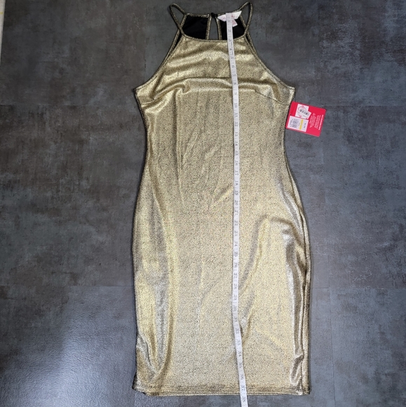 Marilyn Monroe Dress, Women's Gold Foil Bodycon Dress, Size Medium - Picture 8 of 10